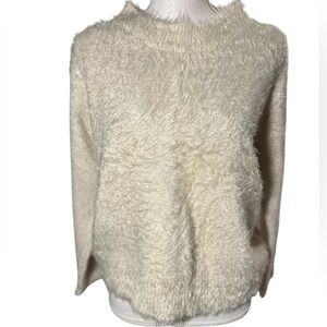 Jak&Rae Tan Mock Neck Fuzzy Sweater